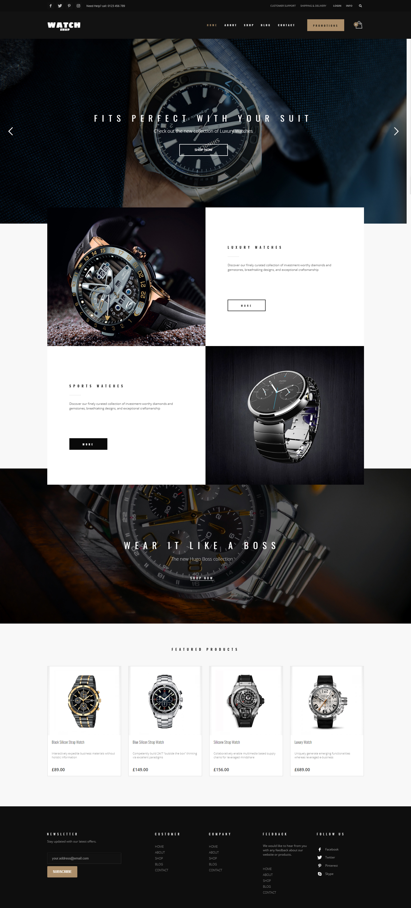 Watchshop | Purpleno Website design